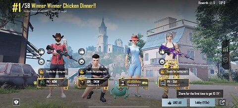 DOMINATION WITH TRIPPLE CHICKEN DINNER •PUBG MOBILE