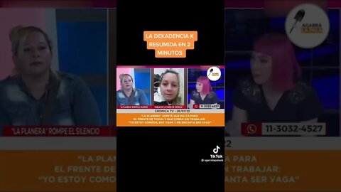 Mientras tanto en Crónica TV .. planera: " me encanta ser vaga"