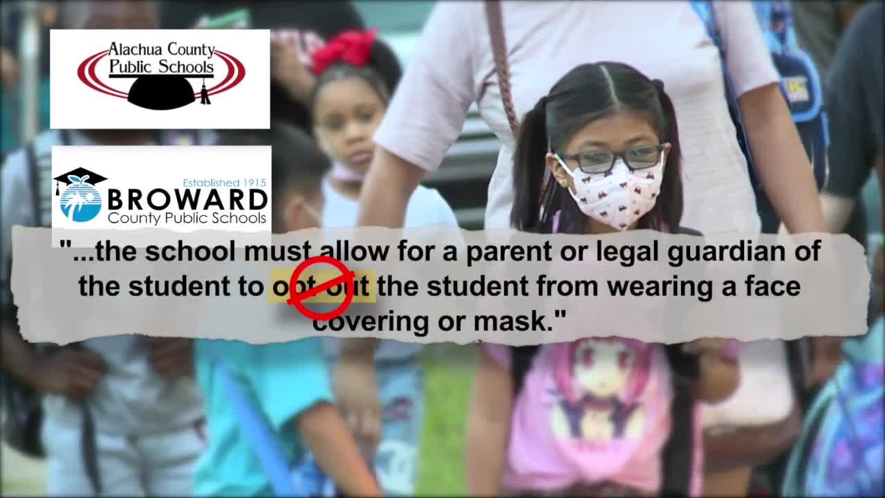 Florida Board of Education vote to punish Broward, Alachua school districts over school masks