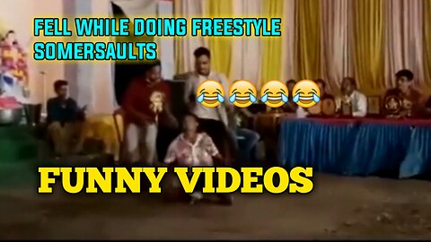 funny video_fell while doing freestyle somersaults