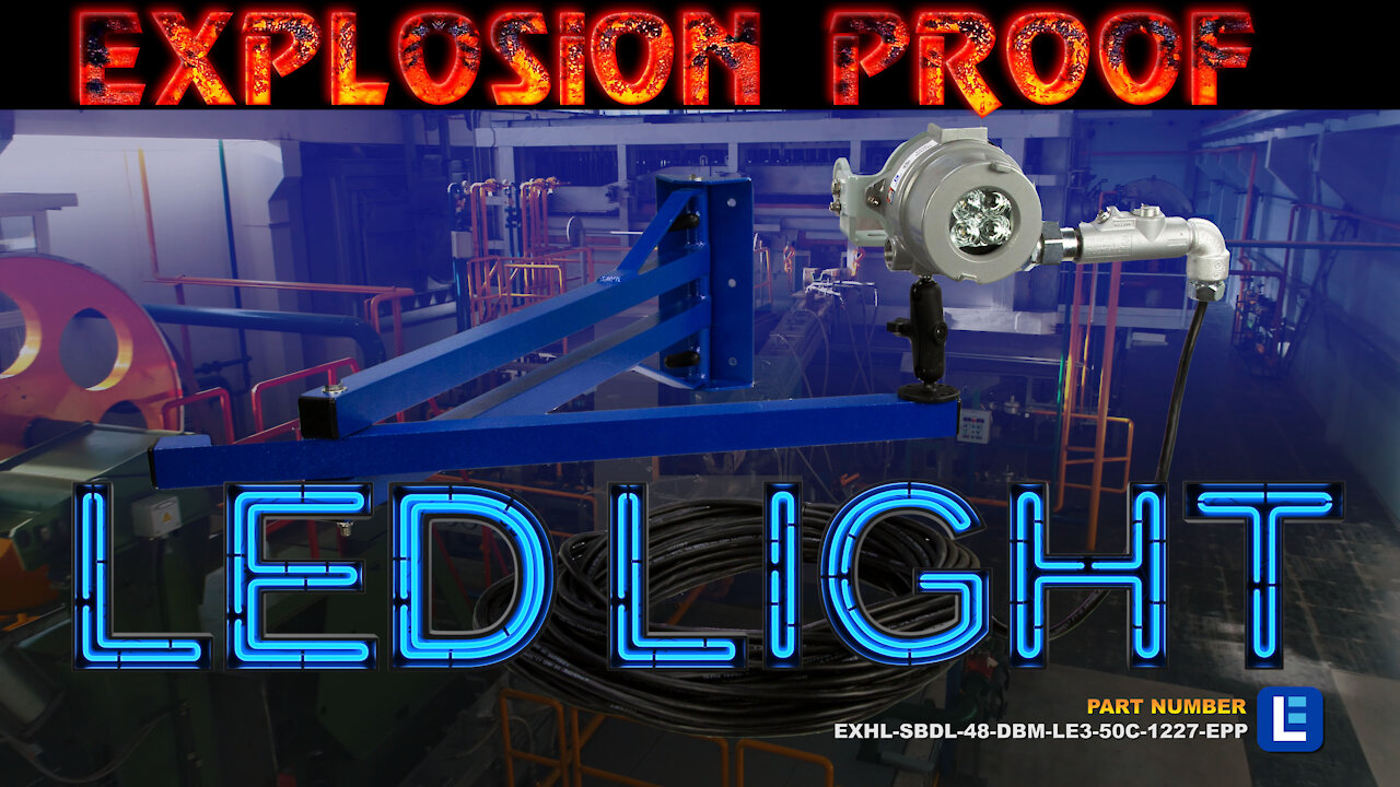 Explosion Proof Adjustable Swing Arm LED Light - 48" Class I & II Hazardous Location