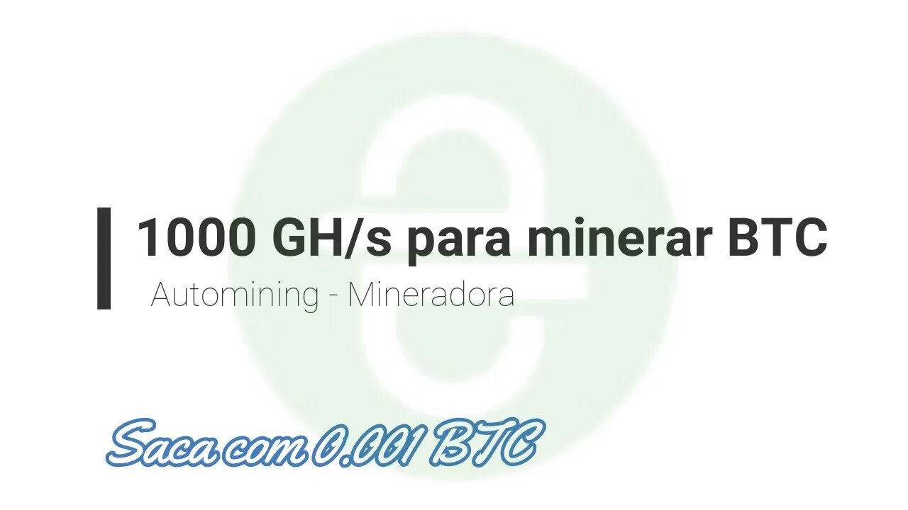 Finalizado - Automining - 1000 Gh/s