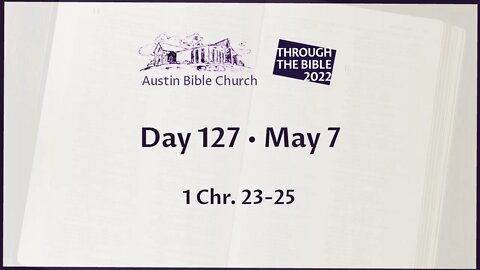 Through the Bible 2022 (Day 127)