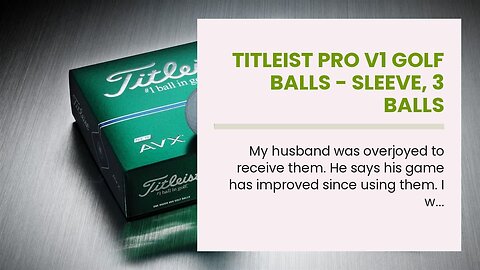 Titleist Pro V1 Golf Balls - Sleeve, 3 Balls