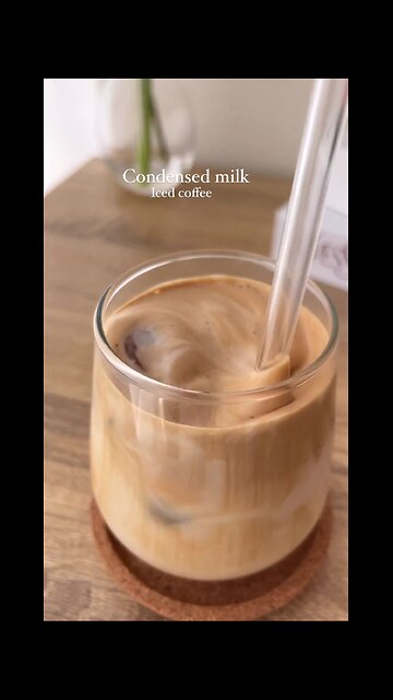 Condensed milk lced coffee.