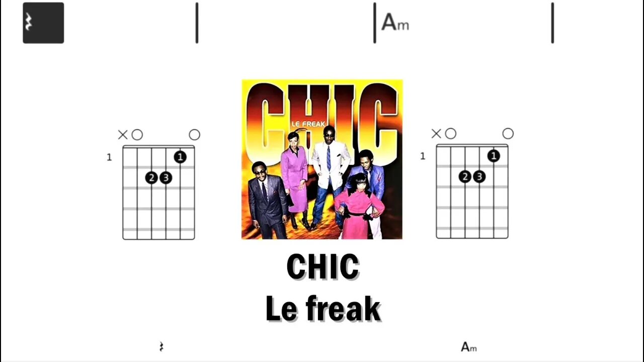 CHIC Le freak - Guitar Chords & Lyrics HD