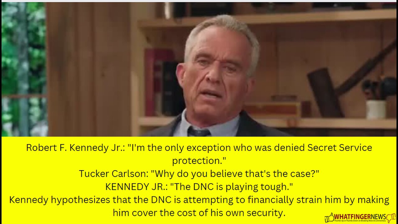 Robert F. Kennedy Jr.: "I'm the only exception who was denied Secret Service protection."