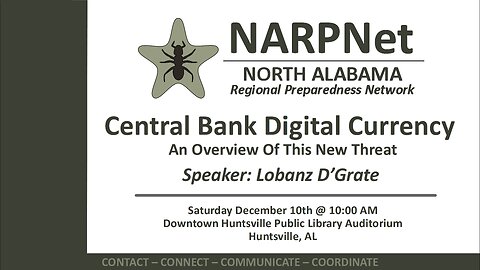 2022-11-19 NARPNet Presentation: Central Bank Digital Currency (CBDC)