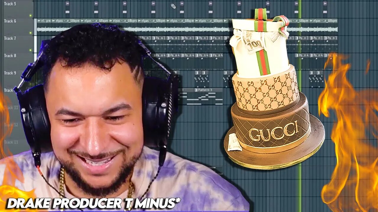 Drake Producer T Minus Making a Gucci Cake Beat 🎂🔥