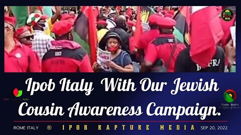 Ipob Italy With Our Jewish Cousins In Rome Awareness Campaign | Sep 20, 2022