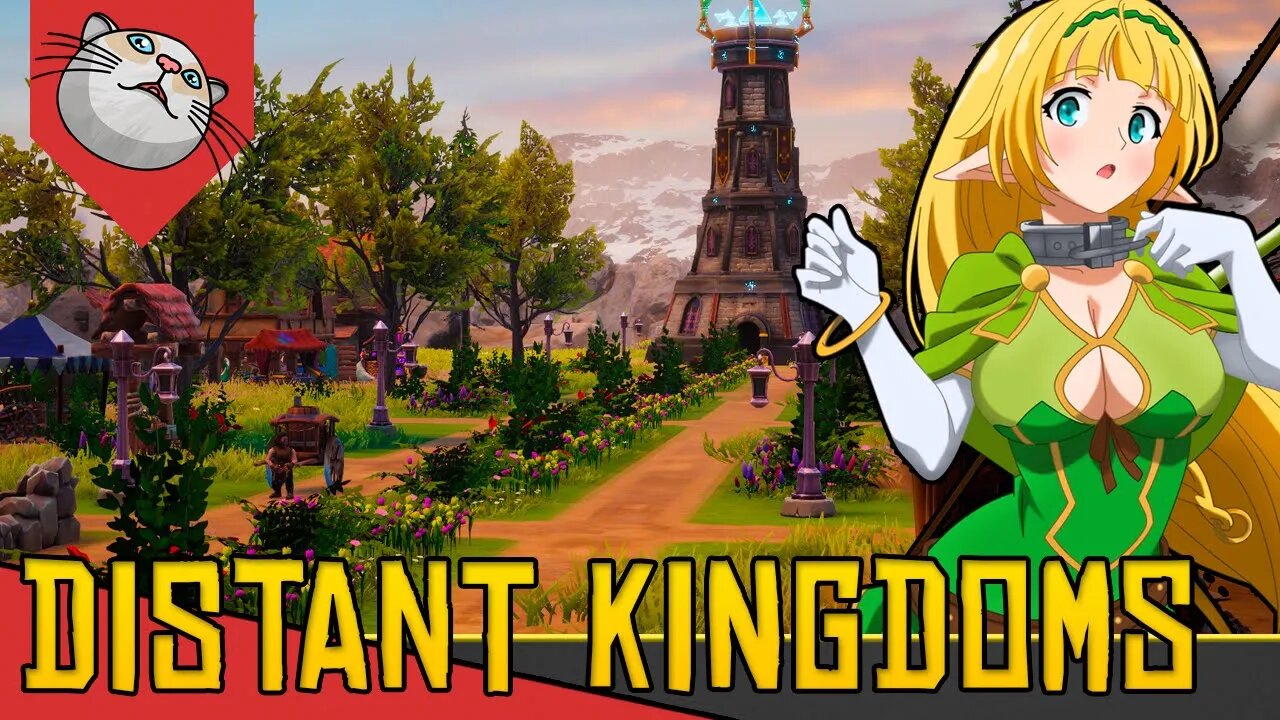 Construa uma VILA MEDIEVAL de FANTASIA ELFICA - Distant Kingdoms [Conhecendo o Jogo Gameplay PT-BR]