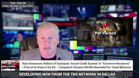 IT' S HERE : Italy Announces Rollout of Dystopian ‘Social Credit System’ to “Conserve Resources”