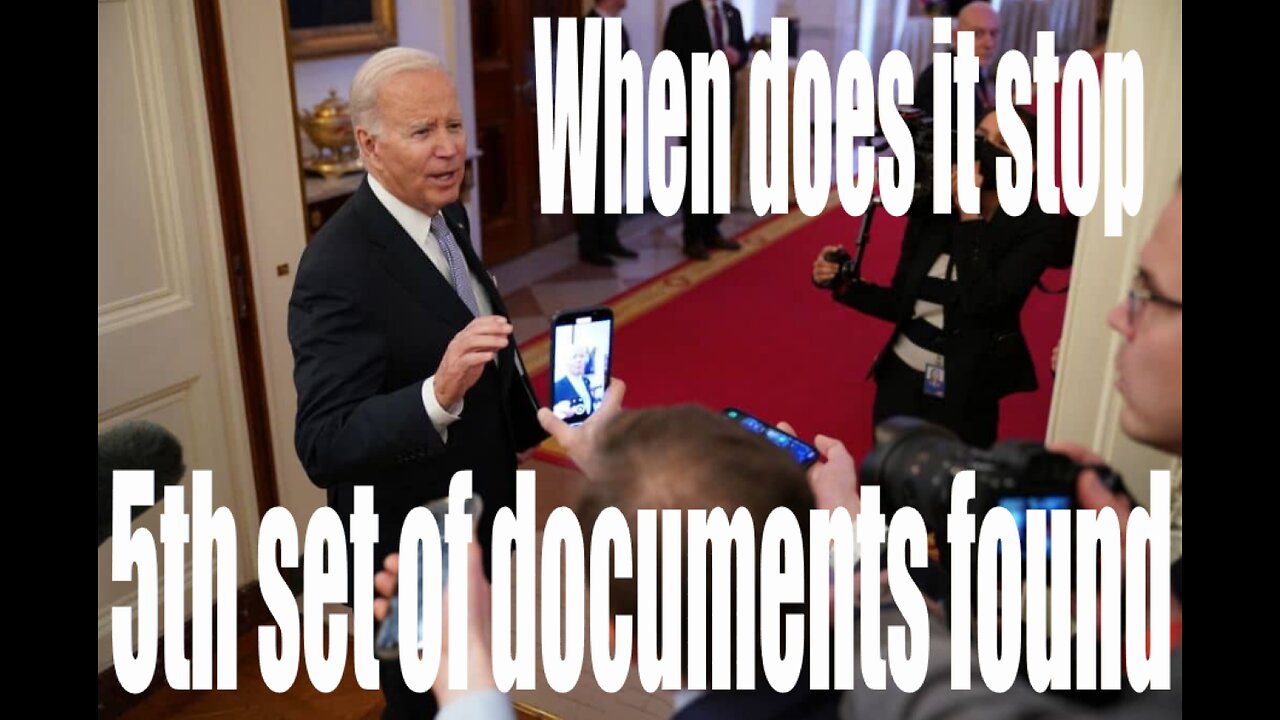 WHEN DOES IT STOP: 5TH SET OF CLASSIFIED DOCUMENTS FOUND AT BIDENS HOME IN DELAWARE