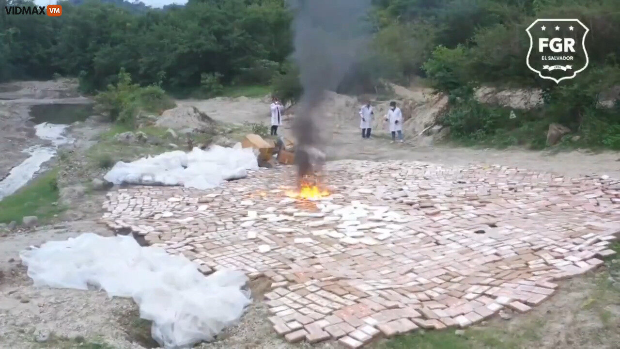 El Salvador Authorities Burn Almost Three Tons Of Cocaine In One Giant Pile