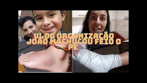 Vlog de rotina - João machuco o pé feio - Repouso