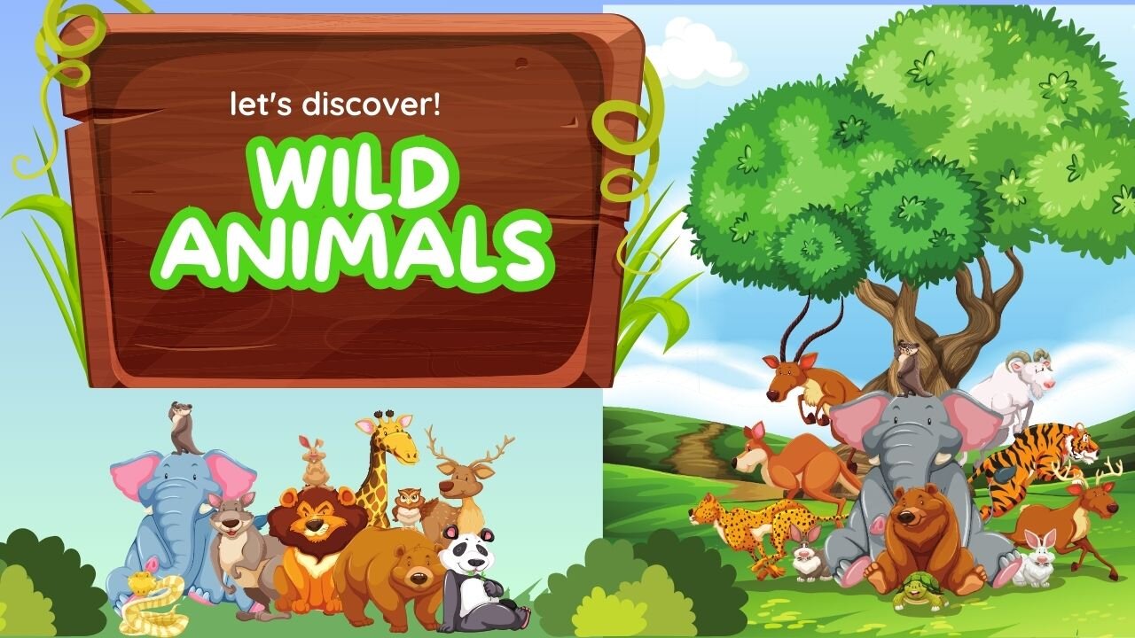 Learning Wild Animals | Educational Cartoon for Kid | Kids English Vocabulary | Bright Spark Station