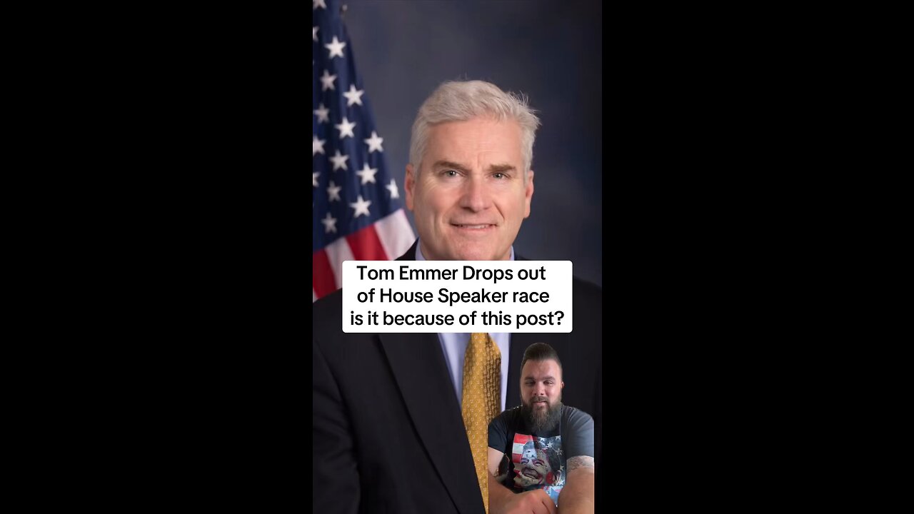 Tom Emmer drops out of race to become house speaker after winning nomination! Is it due to this post