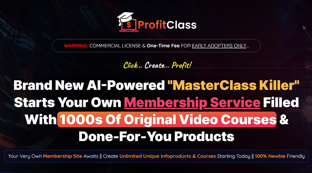 ProfitClass Review | Brand New AI-Powered "MasterClass Killer"