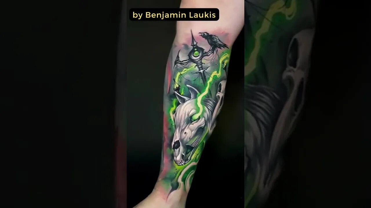 Stunning Work By Benjamin Laukis #shorts #tattoos #inked #youtubeshorts