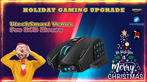 Unwrap the Magic of UtechSmart Venus Pro RGB Wireless MMO Gaming Mouse 🎮 | Festive Gaming Gift!