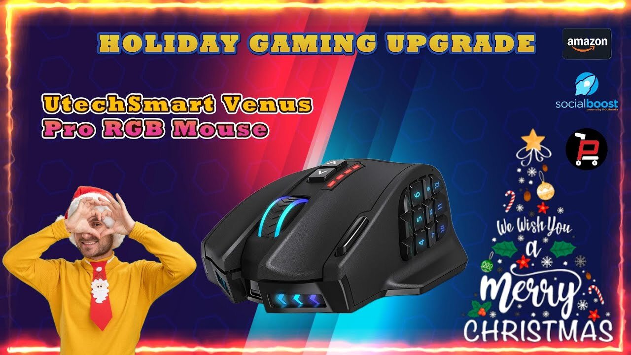 Unwrap the Magic of UtechSmart Venus Pro RGB Wireless MMO Gaming Mouse 🎮 | Festive Gaming Gift!