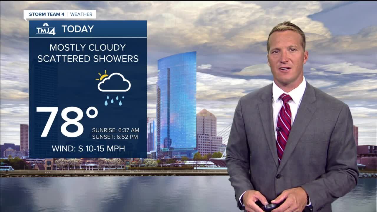 Southeast Wisconsin weather: Mostly cloudy with scattered showers Monday