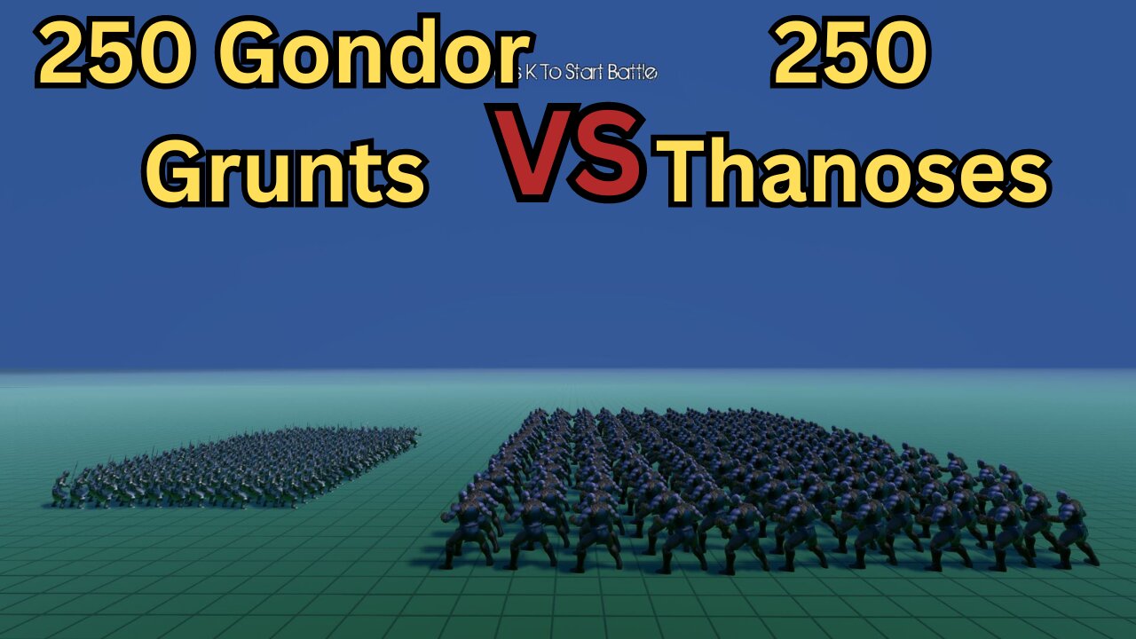 250 Gondor Grunts Versus 250 Thanoses || Ultimate Epic Battle Simulator