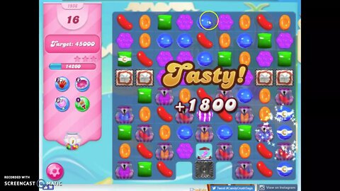Candy Crush Level 1956 Audio Talkthrough, 3 Stars 0 Boosters