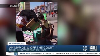 Devin Booker buys Girl Scout cookies for female workers at the Footprint Center