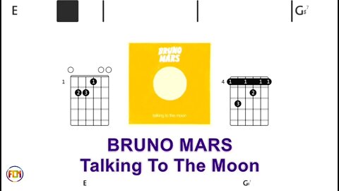 BRUNO MARS - Talking To The Moon - (Chords & Lyrics like a Karaoke) HD