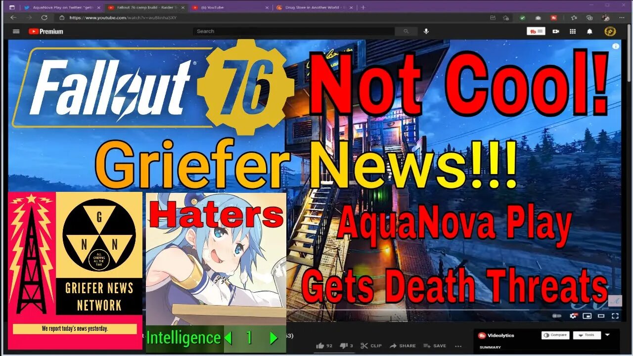 Fallout 76 Griefer News: AquaNova Play Is Getting Death Threats! How Dumb Is That?