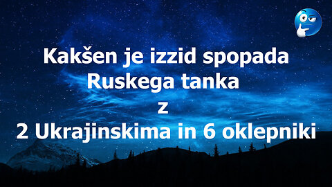 Posnetek iz drona bitke med Ruskim tankom in oklepno Ukrajinsko kolono