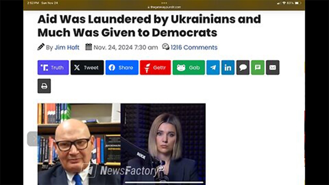 At Least Half of US Aid Was Laundered by Ukrainians and Much Was Given to Democrats
