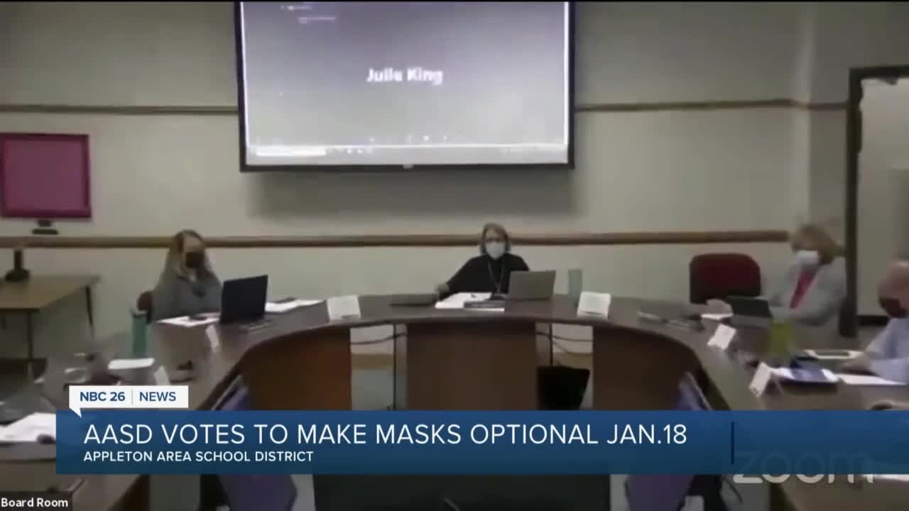 Appleton schools to make masks optional Jan. 18 for grades 5K to 12