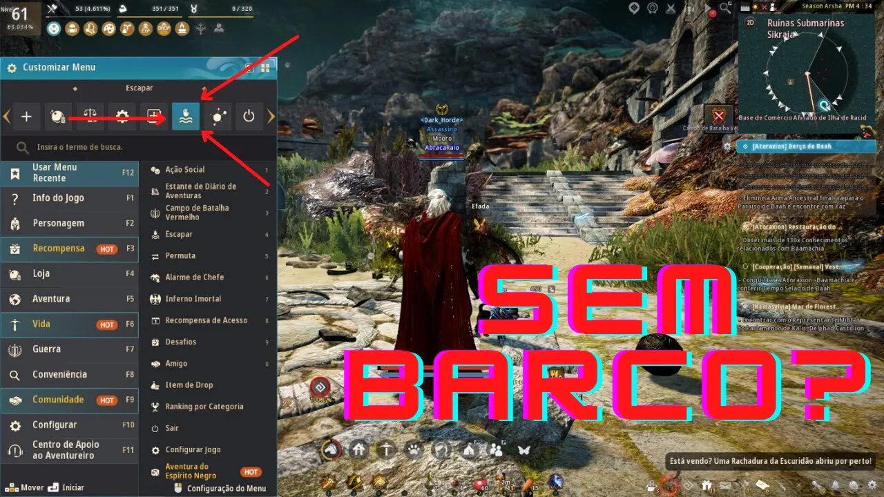 BDO-Como chegar nas ruinas de sikraia sem precisar de um barco.