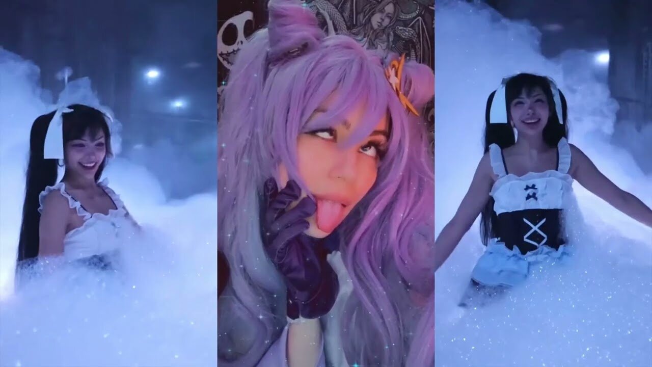 me and you - TikTok e-girls with gratuitous ahegao and magic bomb