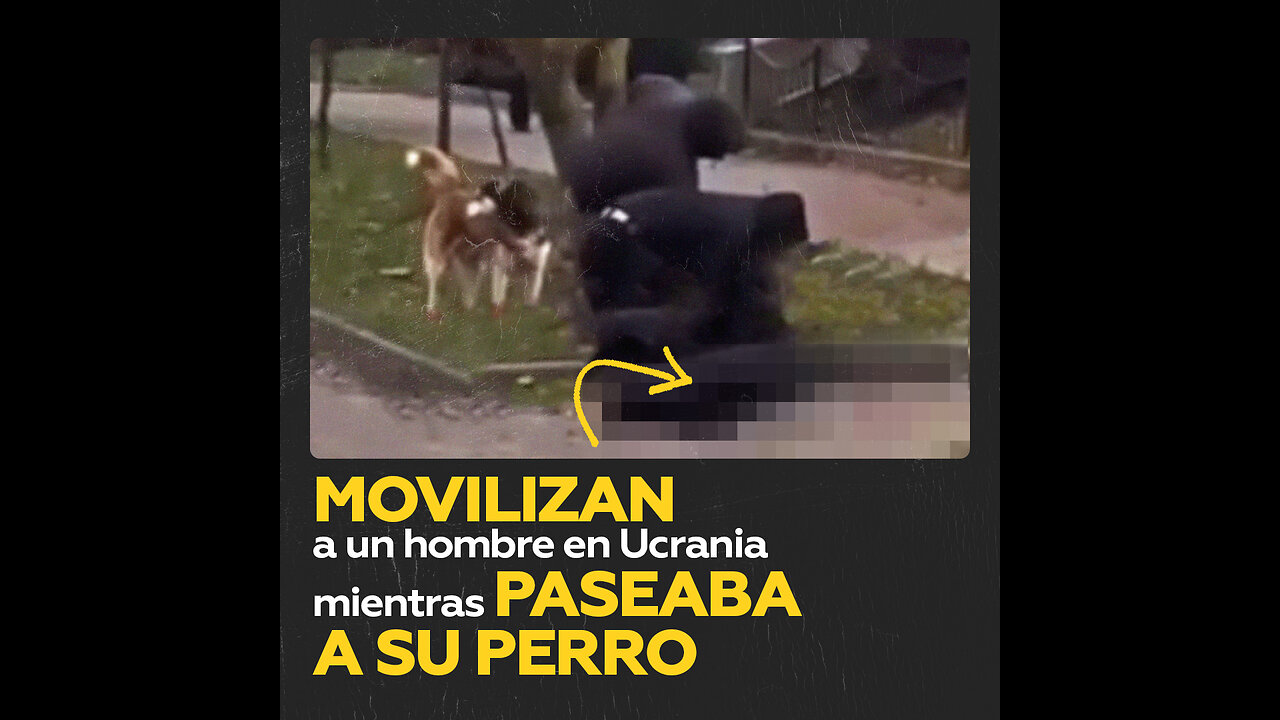 Reclutadores movilizan a un hombre en Ucrania mientras paseaba a su perro