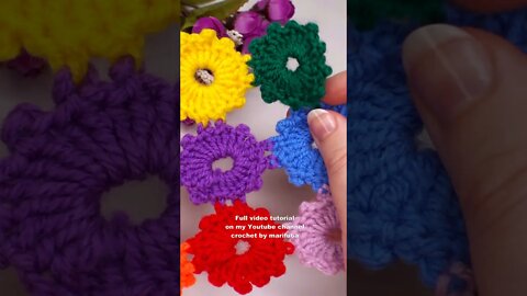 How to crochet circle motif and join short tutorial by marifu6a