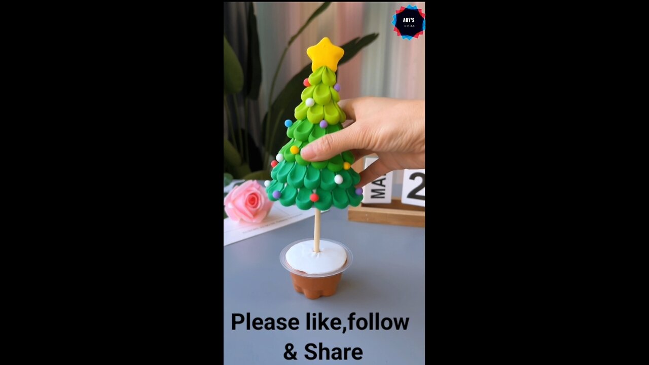 Christmas 🎄 With PlayDough | Easy Christmas Tree @Adyscraftclub