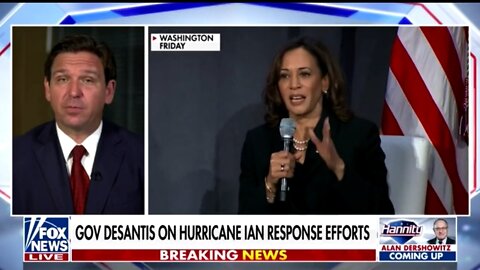 Ron DeSantis Blasts Kamala For Playing Identity Politics With Hurricane Ian