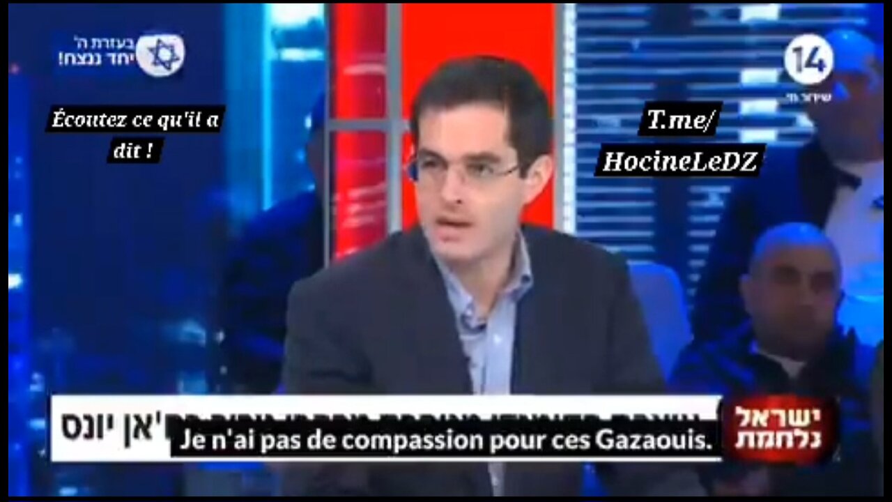 Le journaliste Yaki Adamker a montré son inhumanité sur la chaîne juive israélienne, Channel 14 !