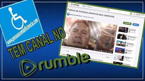 rumble agora pessoa com deficiência tem um canal