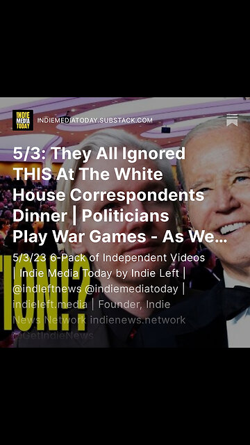 5/3: They All Ignored THIS At The White House Correspondents Dinner | Politicians Play War Games +
