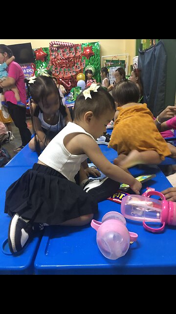 Baby Ava at a Christmas party