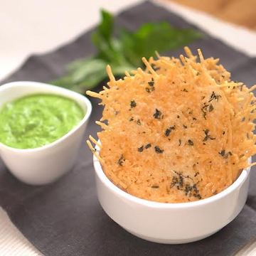 Garlic Basil Parmesan Crisps