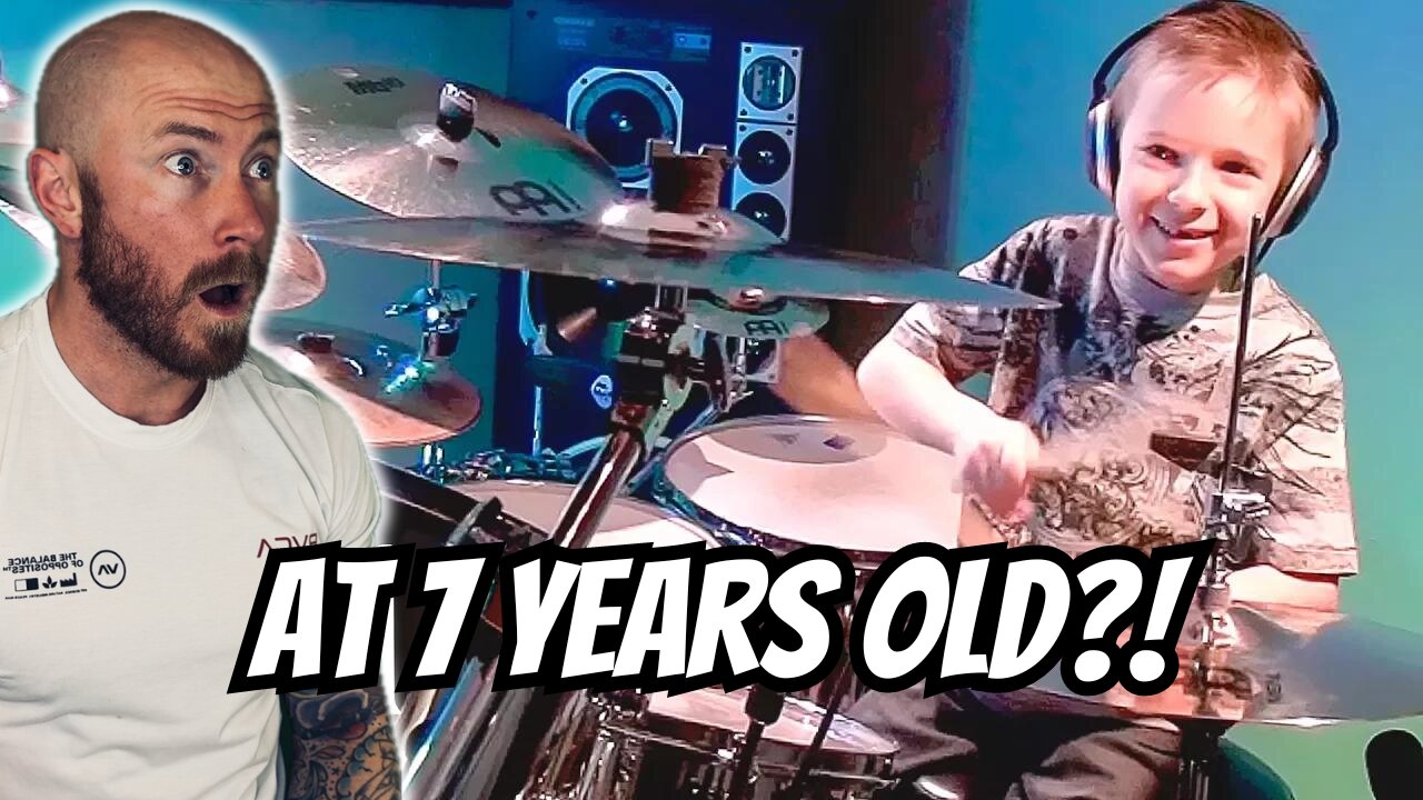 Drummer Reacts To - TOM SAWYER - RUSH (7 year old Drummer) /\ Avery Drummer FIRST TIME HEARING