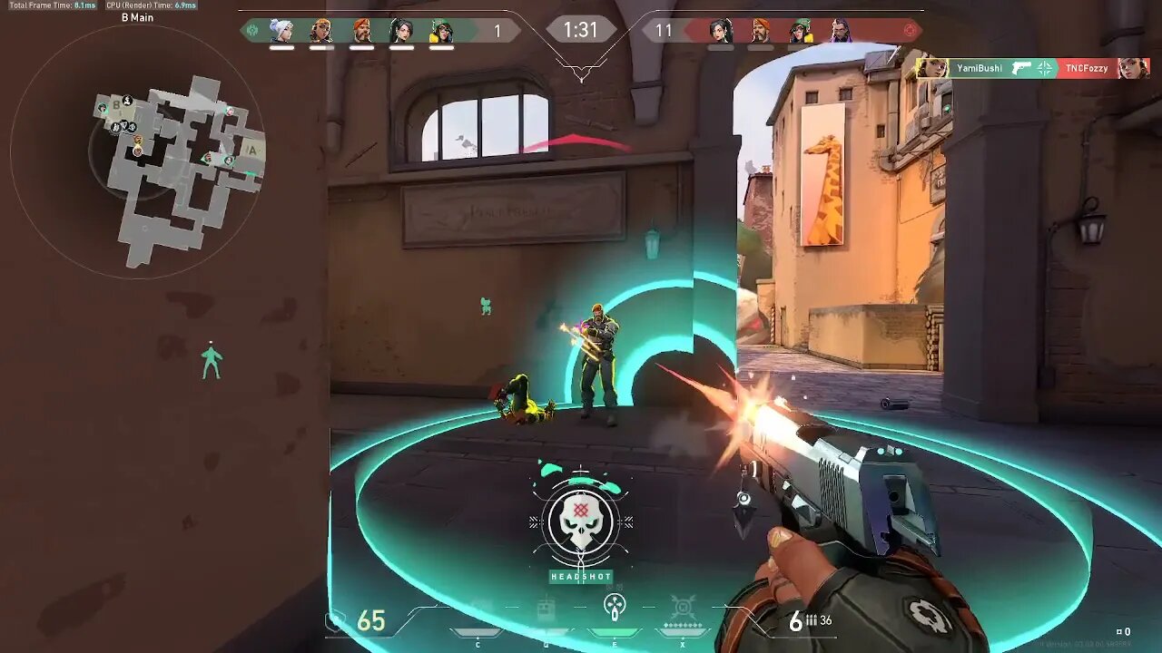 Raze Ascent B site Pistol Round fastest Ace
