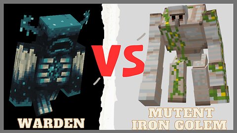 minecraft mobs battle, warden vs mutent iron golem Minecraft, mob battle #minecraft