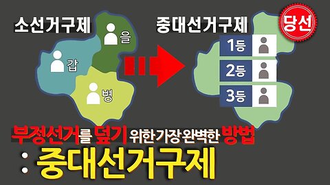 중대선거구제는 부정선거 범죄를 덮기 위한 문재인의 교활한 술수다.