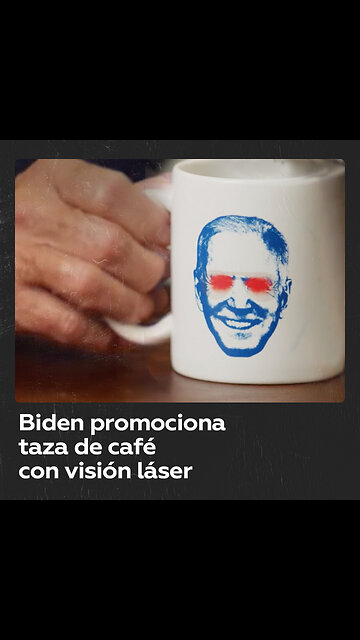 Joe Biden presenta taza de café con visión láser en su campaña presidencial
